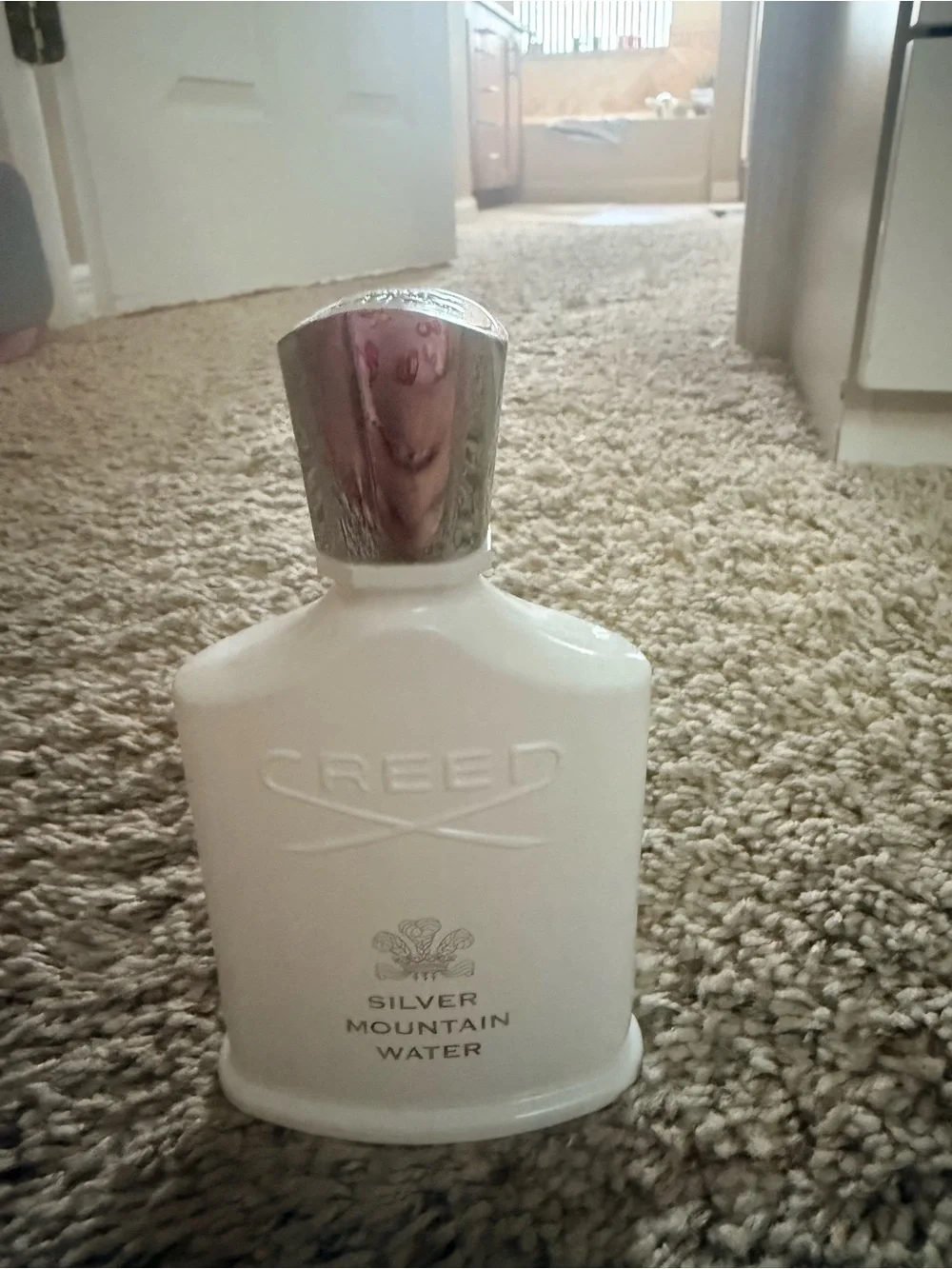 Creed Silver Mountain Water White Bottle with Silver Cap